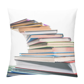 Personality  Curved Stack Of Colorful Books On Table Pillow Covers