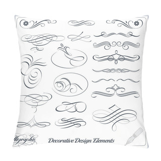 Personality  Calligraphic Decorative Design Elements Pillow Covers