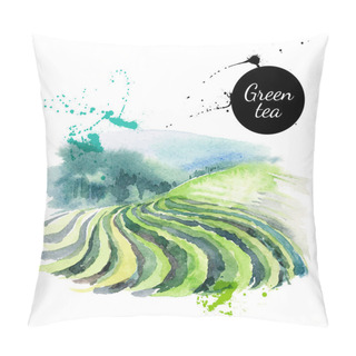 Personality  Watercolor Hand Drawn Painted Tea Pillow Covers