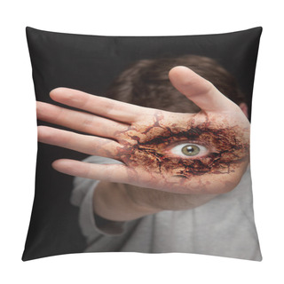 Personality  Eye On Hand - Vision And Identity Concept Pillow Covers