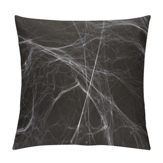 Personality  Halloween Decoration Of Spider Web Over Black Pillow Covers