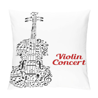 Personality  Creative Violin Concert Poster Design Pillow Covers