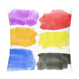 Personality  Watercolor Hand Painted Brush Strokes Pillow Covers