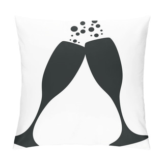 Personality  Two Glasses Of Champagne Pillow Covers