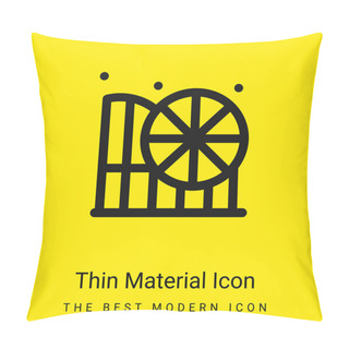 Personality  Amusement Park Minimal Bright Yellow Material Icon Pillow Covers