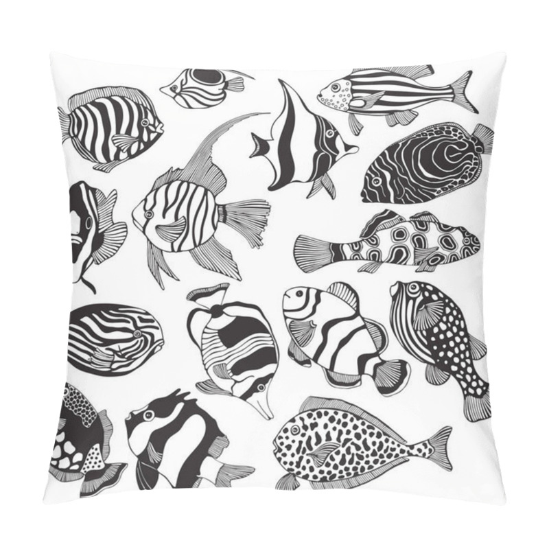 Personality  exotic tropical fish pillow covers