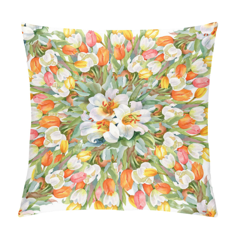 Personality  Summer Blooming Wildflowers And Tulips Pattern Pillow Covers