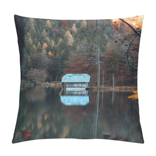 Personality  Early Autumn Morning At The Lake Pillow Covers