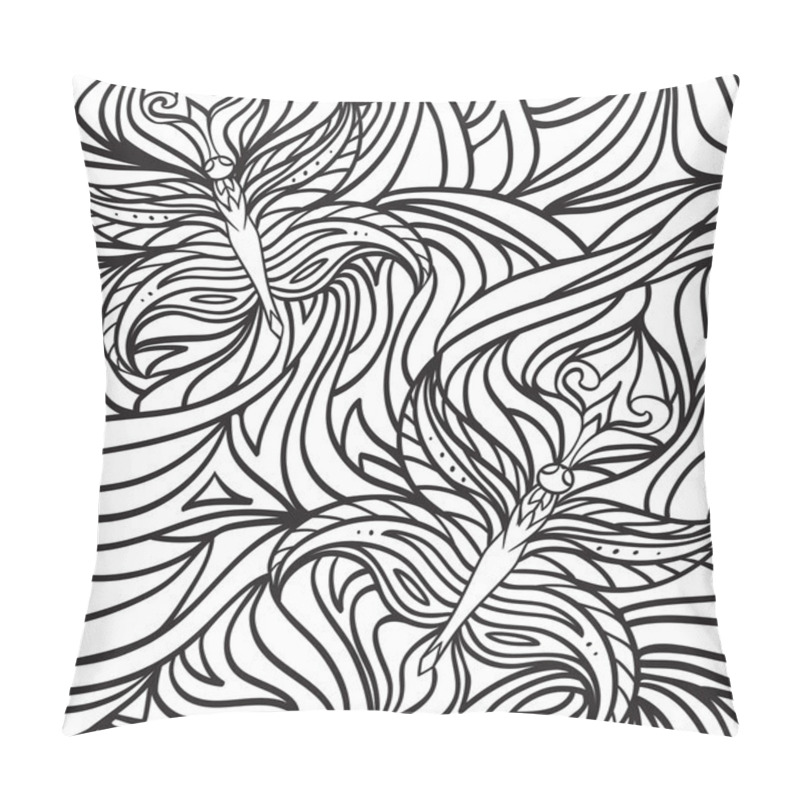 Personality  Seamless doodle pattern pillow covers