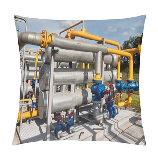 Personality  Gas Pipes, Stop Valves And Appliances For Gas Pumping Station Pillow Covers