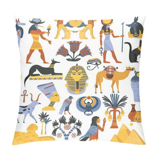 Personality  Ancient Egyptian Religion Elements Set Pillow Covers