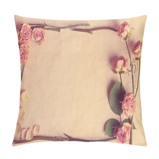 Personality  Dried Flowers On Paper Pillow Covers