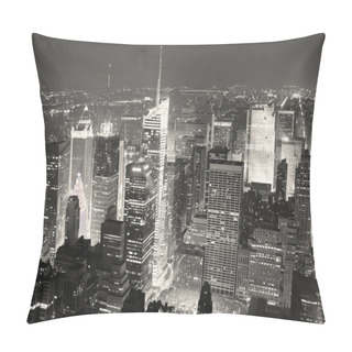 Personality  New York City Manhattan Times Square Skyline Aerial View Panoram Pillow Covers