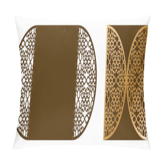 Personality  Laser Cut Ornamental Vector Template. Luxury Greeting Card, Enve Pillow Covers