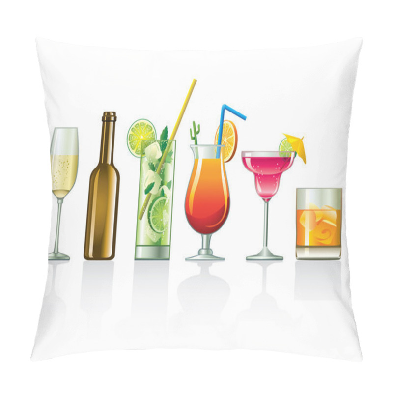 Personality  Illustration - cocktail set pillow covers