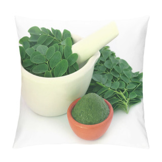 Personality  Edible Moringa Leaves With Ground Paste Pillow Covers