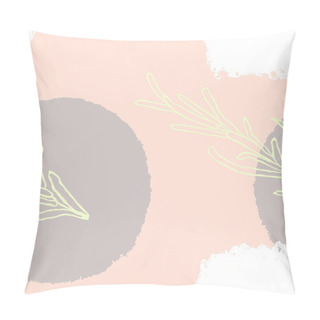 Personality  Seamless Pattern With Abstract Shapes And Illustration Of Plant Pillow Covers