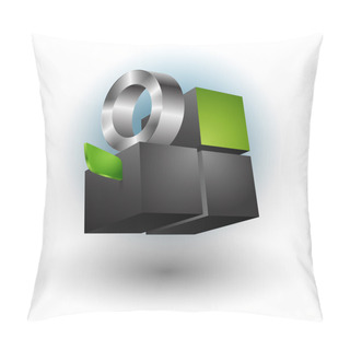 Personality  Abstract Background With Cubes. Pillow Covers