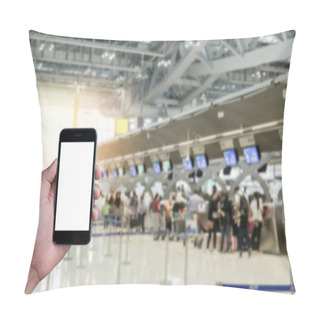 Personality  Passengers In Bangkok Thailand International Airport In Fornt Of Pillow Covers