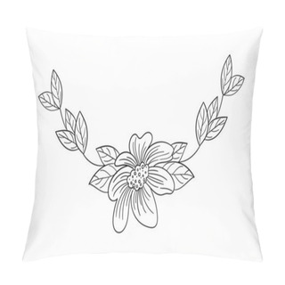 Personality  Vector Flower Arrangement Hand Drawn Line Art Collection For Wedding Pillow Covers