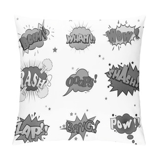 Personality  Collection Of Nine Comic Sound Effects For You Design Pillow Covers