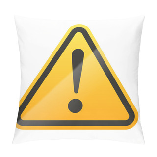 Personality  Danger Sign Isolated On White Background. Vector Illustration Pillow Covers