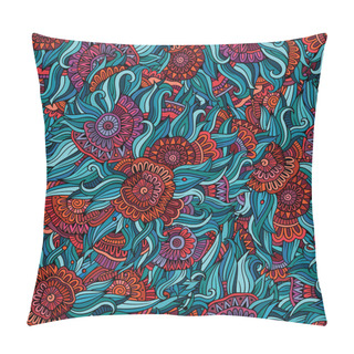 Personality  Vector Colorful Seamless Abstract Floral Pattern Pillow Covers