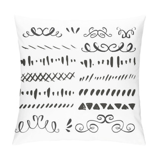 Personality  Handdrawn Ink Borders And Swirls Pillow Covers