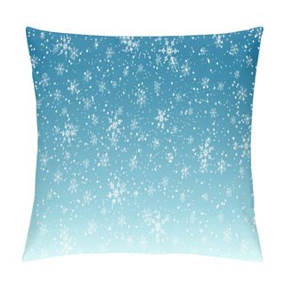 Personality  Falling Snow Background. Vector Illustration Pillow Covers
