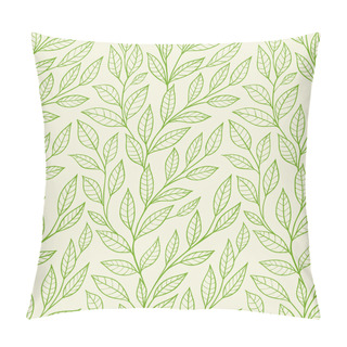 Personality  Seamless Pattern With Green Leaves Pillow Covers