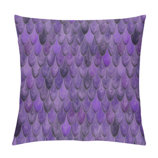 Personality  Repeating Playful Purple Mermaid Fish Scale Pattern Pillow Covers