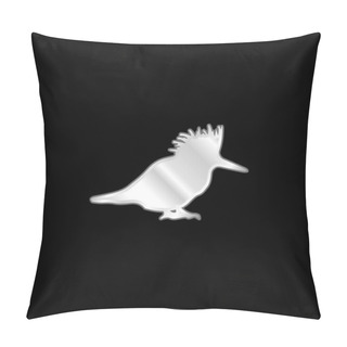Personality  Bird Silhouette Silver Plated Metallic Icon Pillow Covers