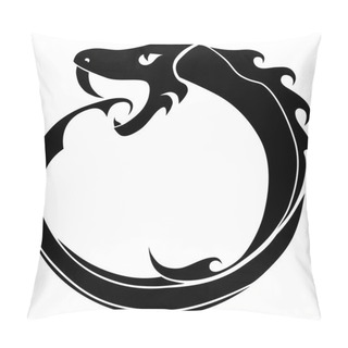 Personality  Ouroboros  Tattoo (snake Eating Its Own Tail) Isolated Pillow Covers