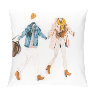 Personality  Stylish Clothes And Footwear Pillow Covers