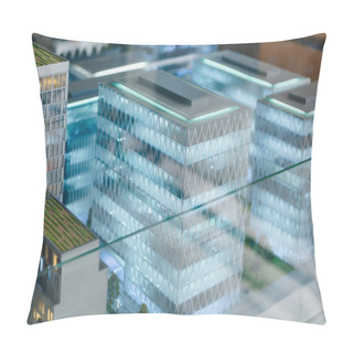 Personality  Miniature Model Of Modern City Under Glass Pillow Covers