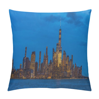 Personality  View To Manhattan Skyline From Hoboken, Jersey City Pillow Covers