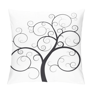 Personality  Black Spiral Tree Pillow Covers