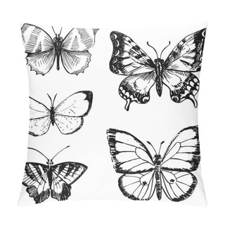Personality  Set Of Vintage Butterflies Pillow Covers