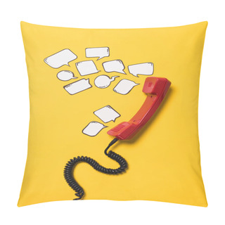 Personality  Telephone Handset And Speech Bubbles Pillow Covers
