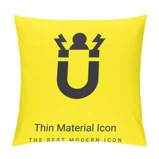 Personality  Attract Minimal Bright Yellow Material Icon Pillow Covers