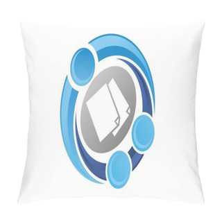Personality  Mediation Logo Design Template Vector Pillow Covers