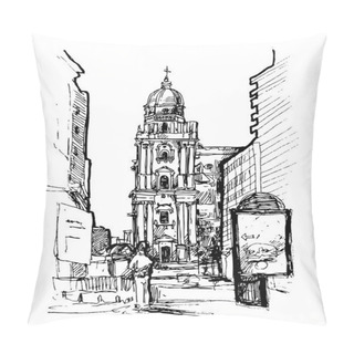 Personality  Illustration City Sketch Pillow Covers
