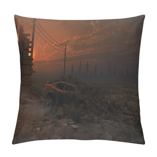 Personality  Post-apocalyptic Scenery With Ruins Pillow Covers