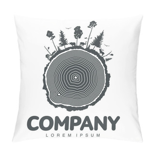 Personality  Forest Silhouettes With Deer Logo Pillow Covers