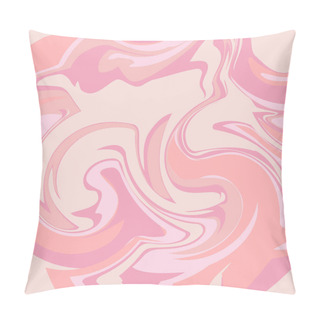 Personality  Pink Liquid Marble Vector Background Pillow Covers