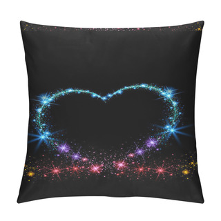 Personality  Colorful Sparkling Heart Pillow Covers