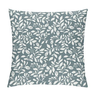 Personality  Seamless Darc Floral Background , Monochrome Pillow Covers