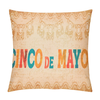 Personality  Cinco De Mayo Fun Mexican Typography Web Banner Pillow Covers