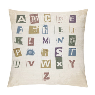 Personality  Sketched Alphabet Set Vector Illustration Pillow Covers