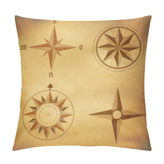 Personality  Old Vintage Windrose Compass Pillow Covers